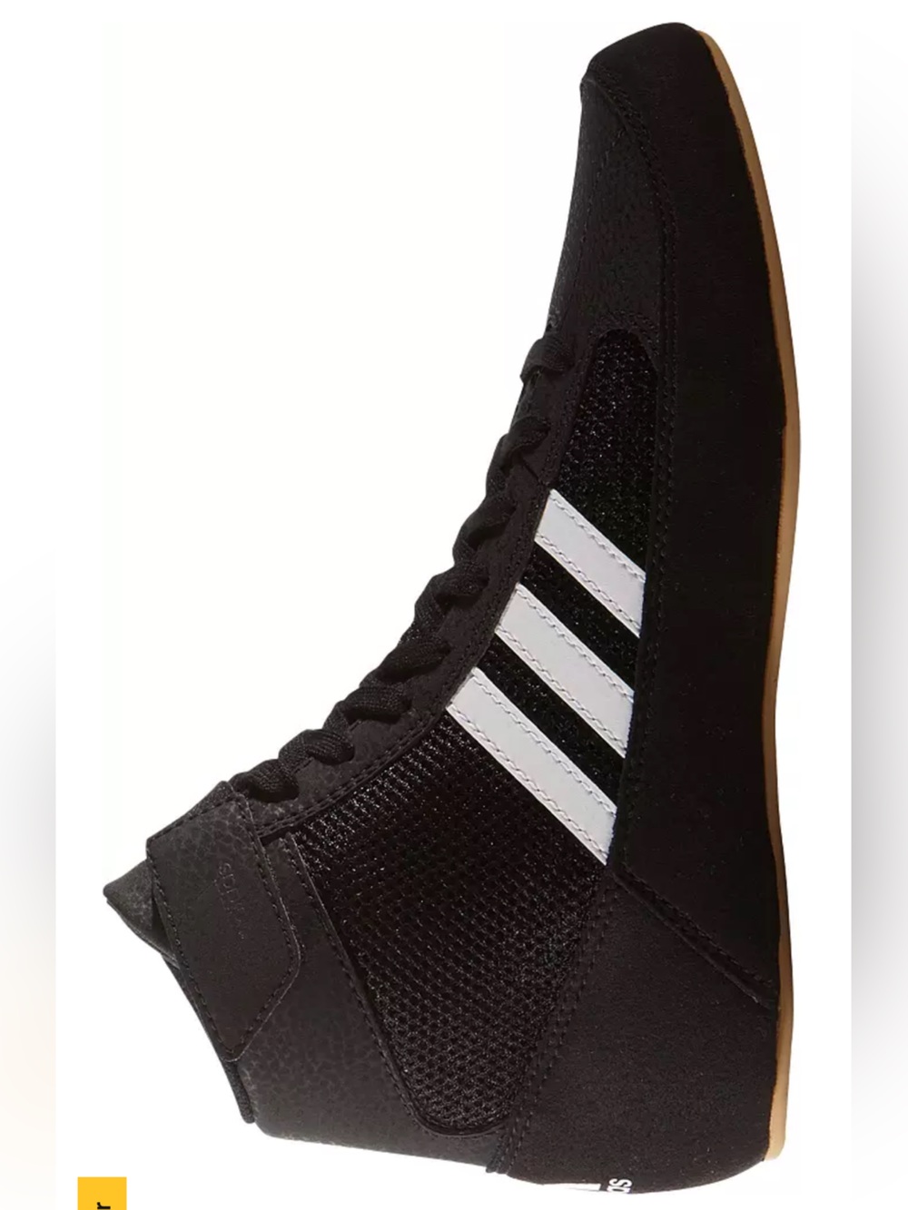 Youth size 1.5 HVC2 Wrestling/Boxing/MMA Black High-Top Adidas Sneakers AQ3327